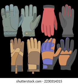 Isolated object of glove and winter icon. Set of glove and equipment vector for stock.
