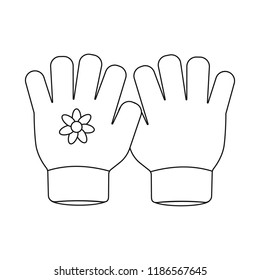 Isolated object of glove and winter sign. Set of glove and equipment stock vector illustration.