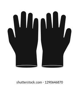 Isolated object of glove and winter sign. Set of glove and equipment stock vector illustration.