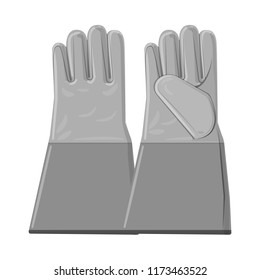 Isolated object of glove and winter symbol. Set of glove and equipment stock symbol for web.