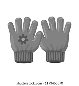 Isolated object of glove and winter symbol. Set of glove and equipment stock vector illustration.