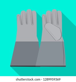 Isolated object of glove and winter symbol. Set of glove and equipment stock symbol for web.