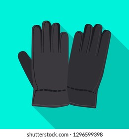 Isolated object of glove and winter symbol. Collection of glove and equipment vector icon for stock.