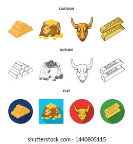 Isolated object of and gold icon. Set of and golden vector icon for stock.
