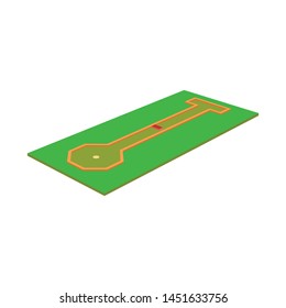 Isolated Object Of Golf And Mini Symbol. Set Of Golf And Field Stock Vector Illustration.