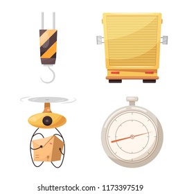 Isolated object of goods and cargo icon. Set of goods and warehouse stock symbol for web.