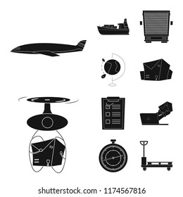 Isolated object of goods and cargo icon. Collection of goods and warehouse stock vector illustration.