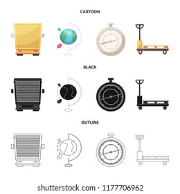 Isolated object of goods and cargo icon. Set of goods and warehouse stock symbol for web.