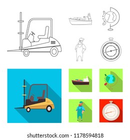 Isolated object of goods and cargo icon. Set of goods and warehouse stock vector illustration.