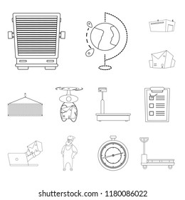 Isolated object of goods and cargo icon. Collection of goods and warehouse stock vector illustration.