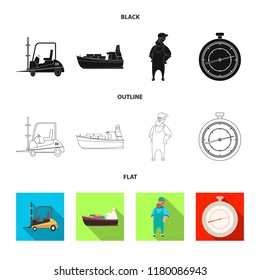 Isolated object of goods and cargo icon. Set of goods and warehouse vector icon for stock.