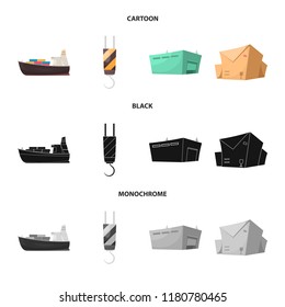 Isolated object of goods and cargo icon. Set of goods and warehouse stock symbol for web.