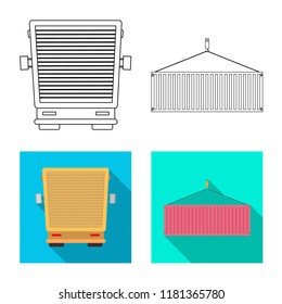 Isolated object of goods and cargo icon. Collection of goods and warehouse vector icon for stock.