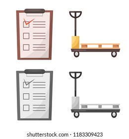 Isolated object of goods and cargo icon. Collection of goods and warehouse stock symbol for web.