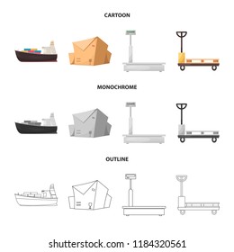 Isolated object of goods and cargo icon. Set of goods and warehouse stock vector illustration.