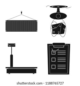 Isolated object of goods and cargo icon. Collection of goods and warehouse stock vector illustration.