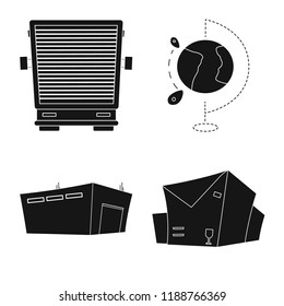 Isolated object of goods and cargo icon. Set of goods and warehouse vector icon for stock.