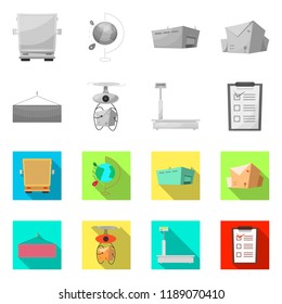 Isolated object of goods and cargo icon. Collection of goods and warehouse vector icon for stock.