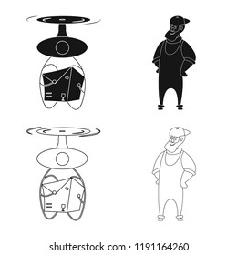 Isolated object of goods and cargo icon. Collection of goods and warehouse stock vector illustration.