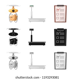 Isolated object of goods and cargo icon. Set of goods and warehouse vector icon for stock.