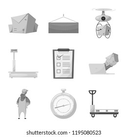 Isolated object of goods and cargo icon. Collection of goods and warehouse stock symbol for web.