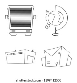 Isolated object of goods and cargo icon. Collection of goods and warehouse stock symbol for web.