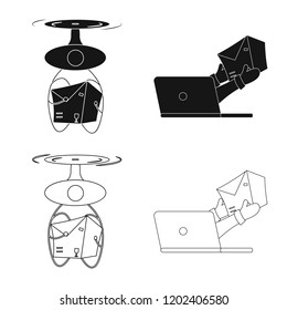 Isolated object of goods and cargo icon. Set of goods and warehouse stock symbol for web.