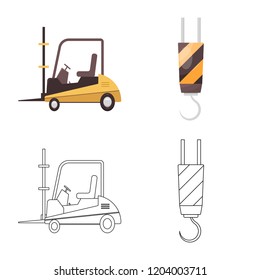 Isolated object of goods and cargo icon. Set of goods and warehouse stock symbol for web.