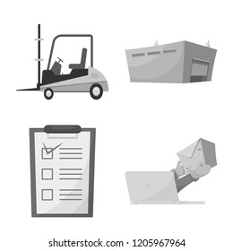 Isolated object of goods and cargo icon. Set of goods and warehouse stock vector illustration.
