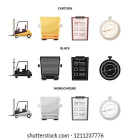 Isolated object of goods and cargo icon. Collection of goods and warehouse stock vector illustration.