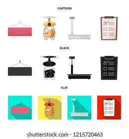 Isolated object of goods and cargo icon. Collection of goods and warehouse vector icon for stock.