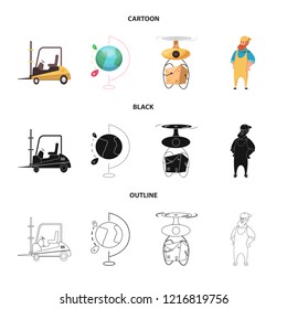 Isolated object of goods and cargo icon. Collection of goods and warehouse stock symbol for web.