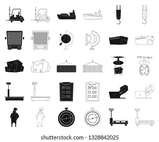 Isolated object of goods and cargo icon. Collection of goods and warehouse stock symbol for web.