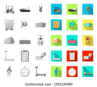 Isolated object of goods and cargo icon. Collection of goods and warehouse stock symbol for web.