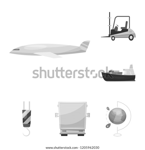 Isolated object of goods and cargo icon.
Set of goods and warehouse stock symbol for
web.
