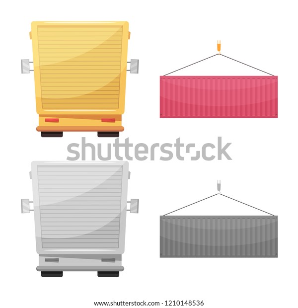 Isolated object of goods and cargo
icon. Set of goods and warehouse stock vector
illustration.
