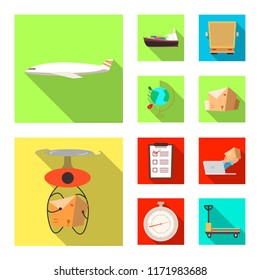 Isolated object of goods and cargo logo. Set of goods and warehouse stock vector illustration.