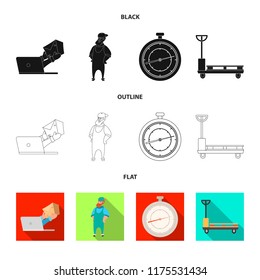 Isolated object of goods and cargo logo. Set of goods and warehouse stock vector illustration.