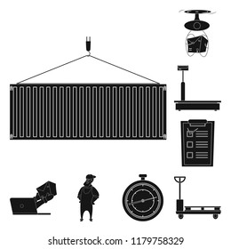 Isolated object of goods and cargo logo. Set of goods and warehouse stock vector illustration.