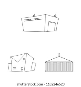 Isolated object of goods and cargo logo. Set of goods and warehouse stock vector illustration.