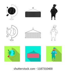 Isolated object of goods and cargo logo. Set of goods and warehouse stock vector illustration.