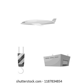 Isolated object of goods and cargo logo. Collection of goods and warehouse vector icon for stock.