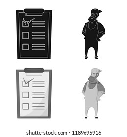 Isolated object of goods and cargo logo. Set of goods and warehouse vector icon for stock.