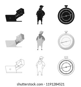 Isolated object of goods and cargo logo. Collection of goods and warehouse vector icon for stock.