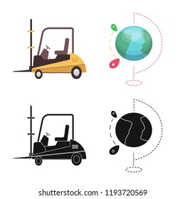 Isolated object of goods and cargo logo. Set of goods and warehouse stock vector illustration.