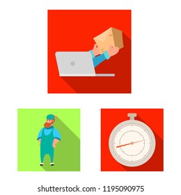 Isolated object of goods and cargo logo. Set of goods and warehouse stock vector illustration.