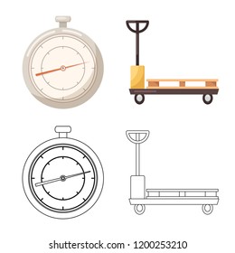 Isolated object of goods and cargo logo. Collection of goods and warehouse stock vector illustration.
