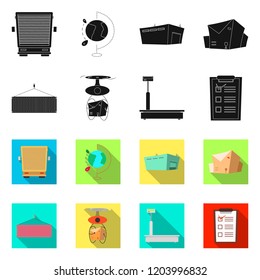 Isolated object of goods and cargo logo. Set of goods and warehouse stock vector illustration.