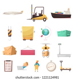 Isolated object of goods and cargo logo. Set of goods and warehouse stock vector illustration.