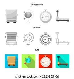 Isolated object of goods and cargo logo. Set of goods and warehouse stock vector illustration.